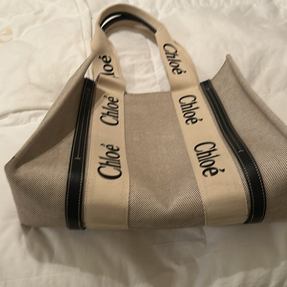 Chloe Beige and Black Tote Bag - Picture 3 of 13